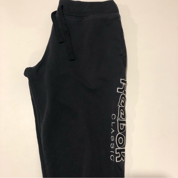 Reebok Classic Sweat Pants Mens Size Medium Black and White - Picture 3 of 8